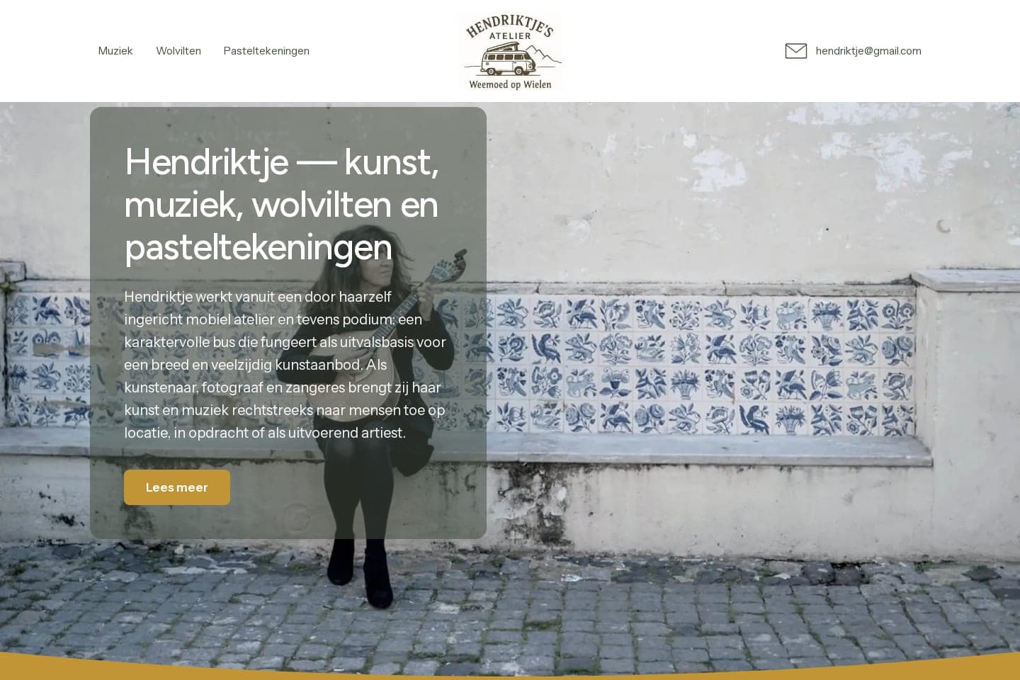 Screenshot van Hendriktje — website door Invoker