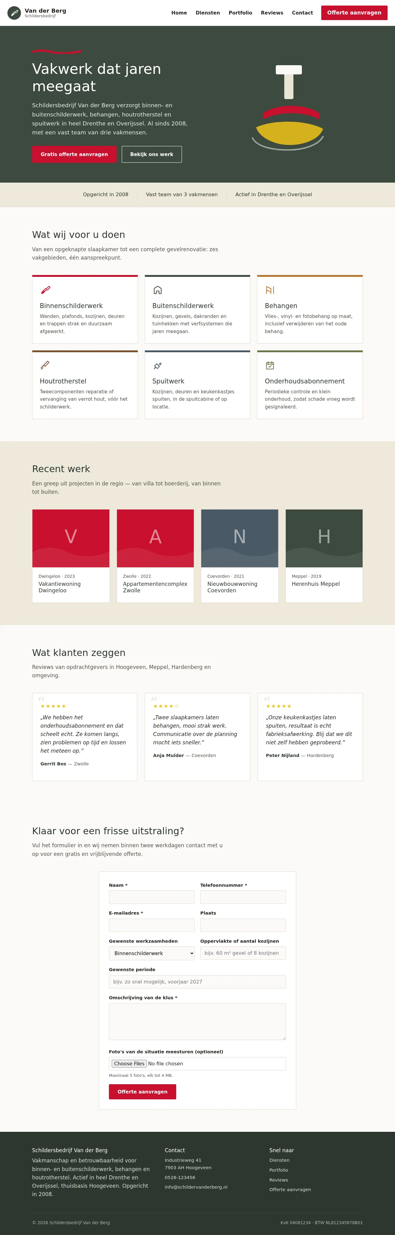 Home, de nieuwe site (desktop)